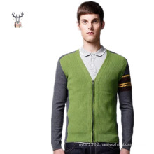 Custom Manufactory Fashion Striped Knitwear Men Sweater Cardigan